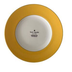 Lenox Rutherford Circle Yellow Salad Dessert Plate Kate Spade‎ USA 7 1/4